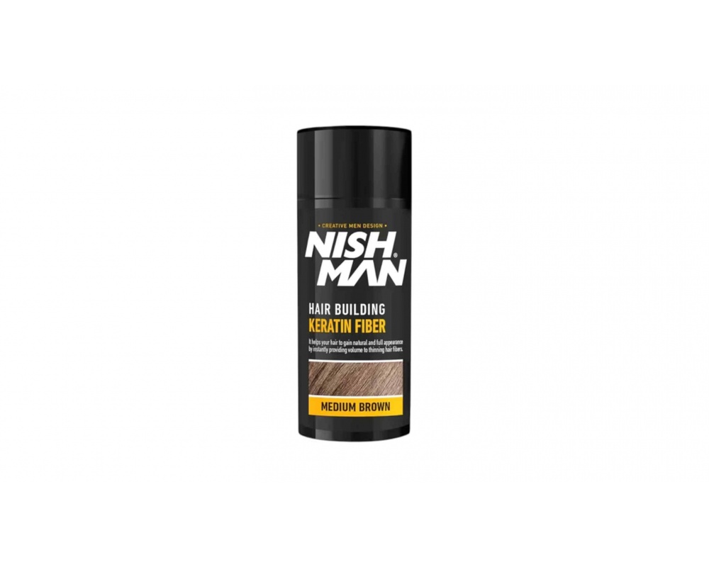 NISHMAN თმის ბუსუსი ფიქსატორით MEDIUM BROWN