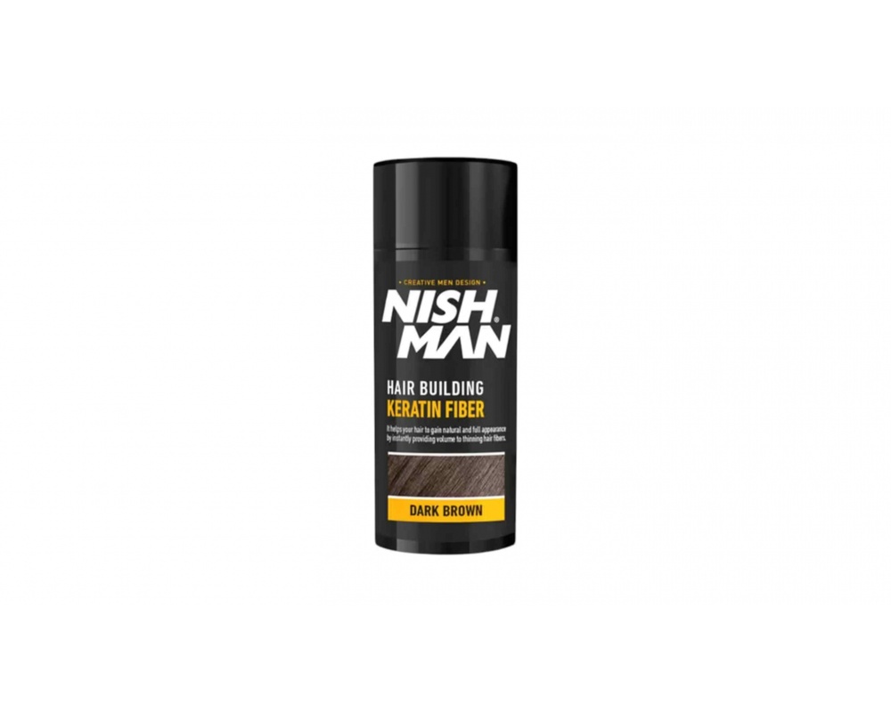 NISHMAN თმის ბუსუსი ფიქსატორით DARK BROWN