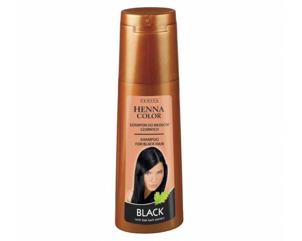 HENNA COLOR შამპუნი ხნის შავი თმის - 250მლ