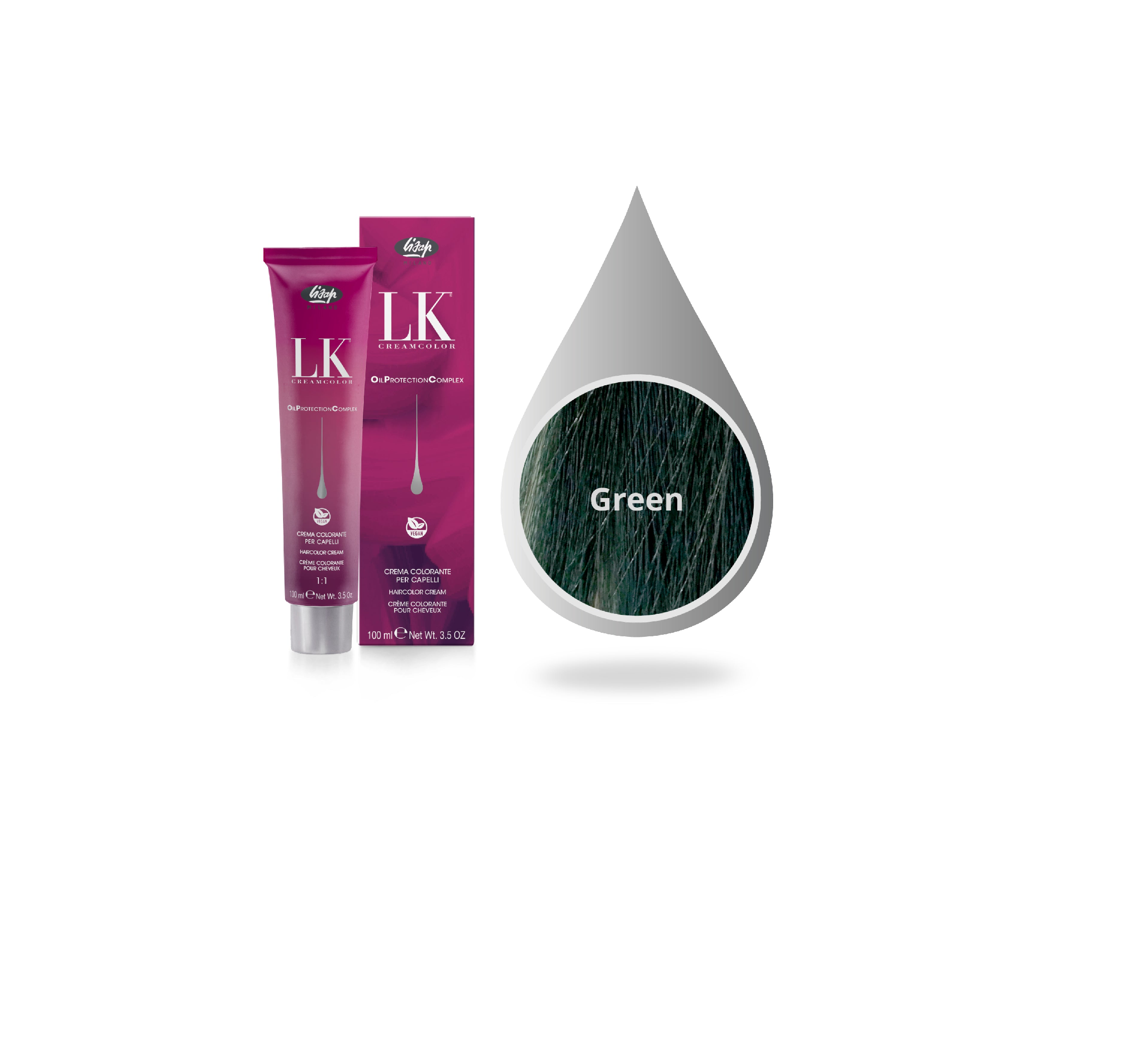 LK თმის საღებავი Green