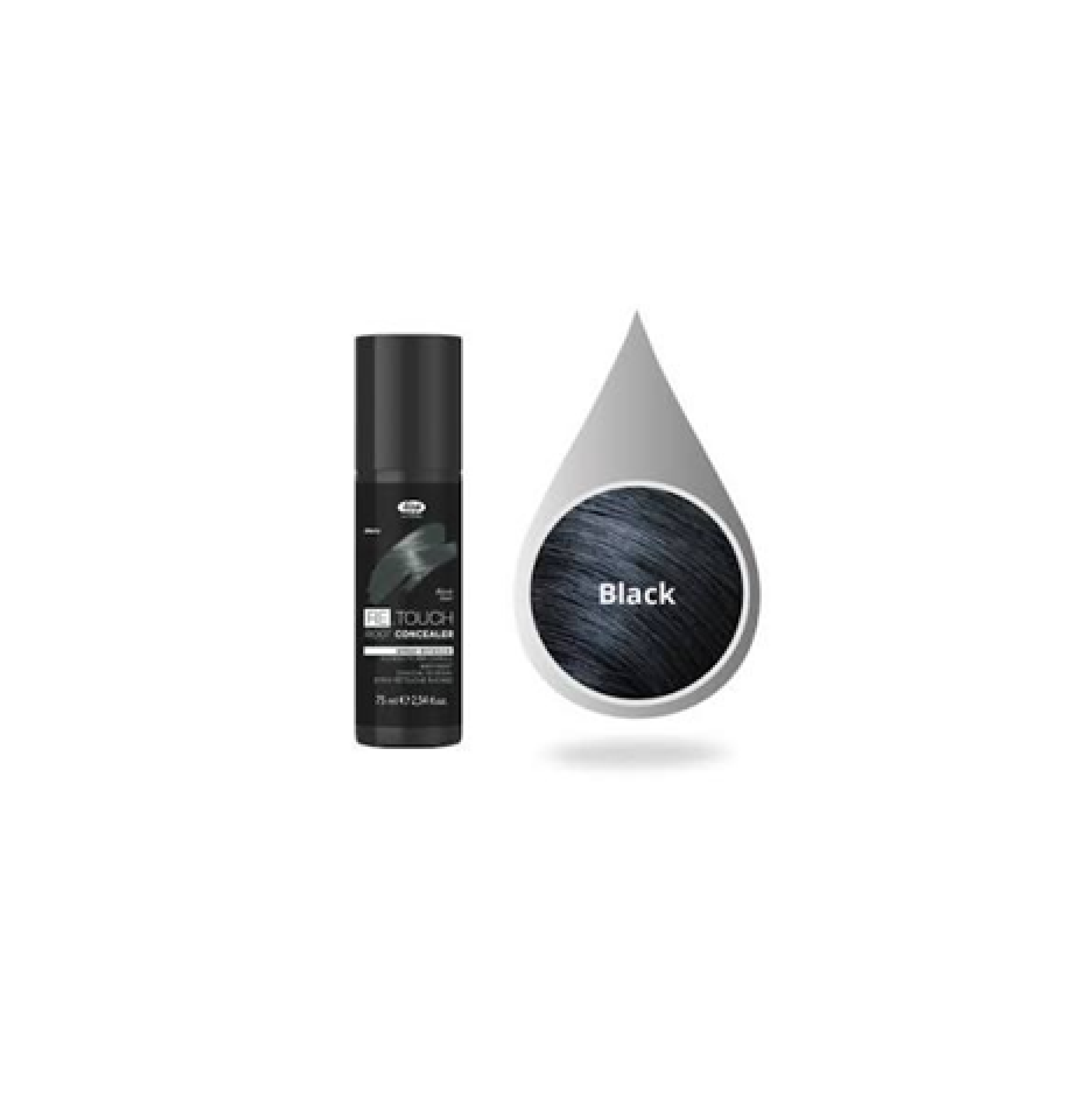 LISAP RE.TOUCH სპრეი ჭაღარა თმის Nero 75მლ