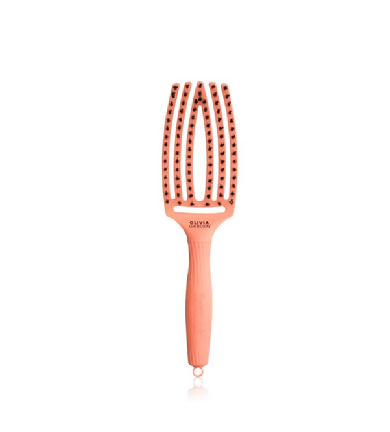 OLIVIA GARDEN FINGER BRUSH COMBO CORAL MEDIUM სავარცხელი