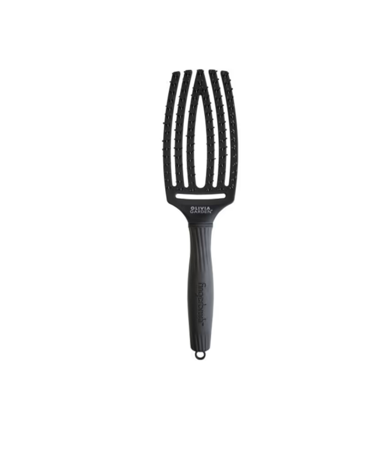 OLIVIA GARDEN FINGERBRUSH CARE ICONIC DOUBLE BRISSTLES BLACK M