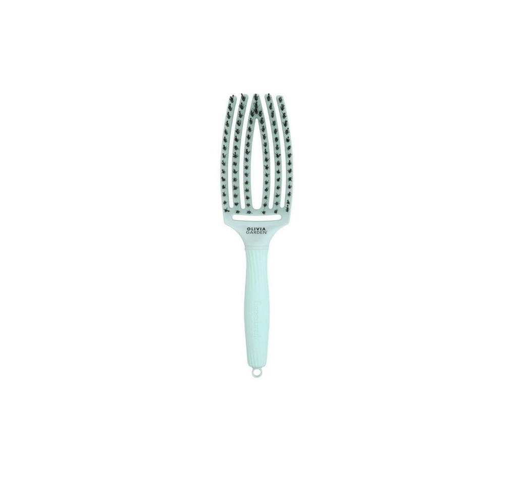 OLIVIA GARDEN FINGER BRUSH NYLON GREEN სავარცხელი
