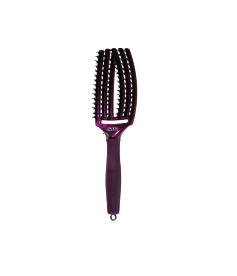 OLIVIA GARDEN FINGERBRUSH CARE ICONIC BOAR&NYLON VIOLET AMETHYST სავარცხელი