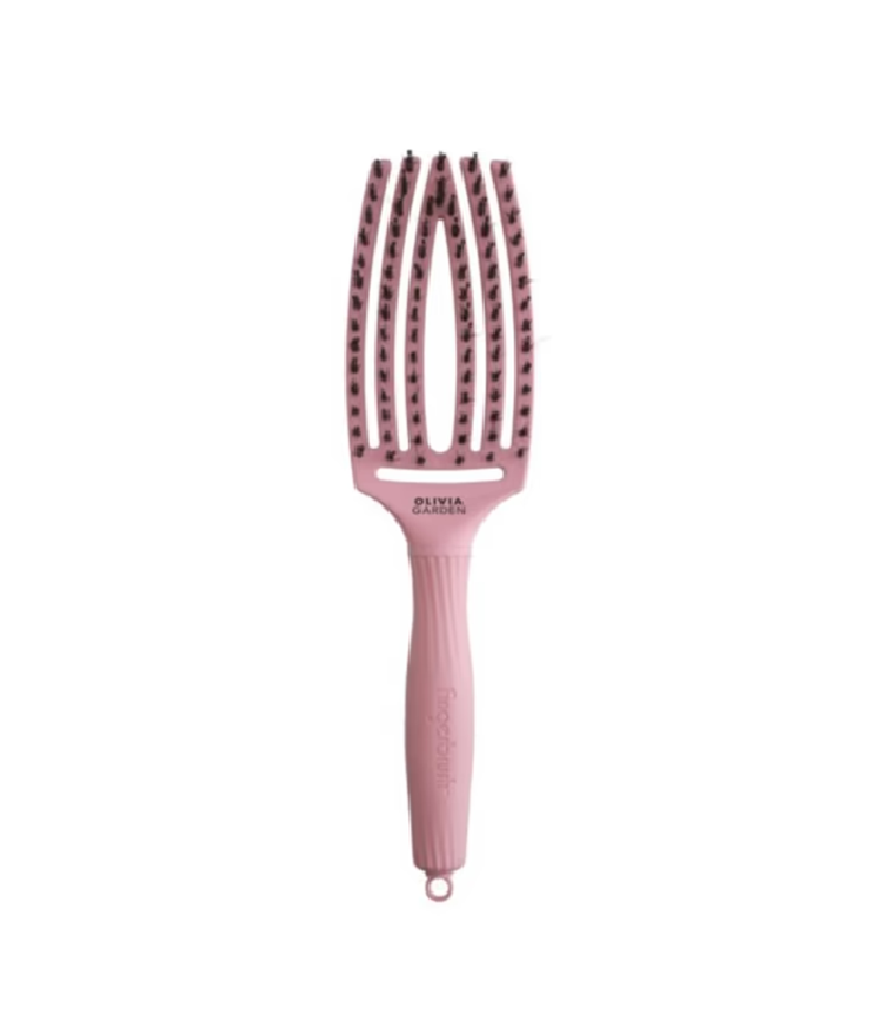 OLIVIA GARDEN FINGER BRUSH LOVE სავარცხელი SOFT PINK
