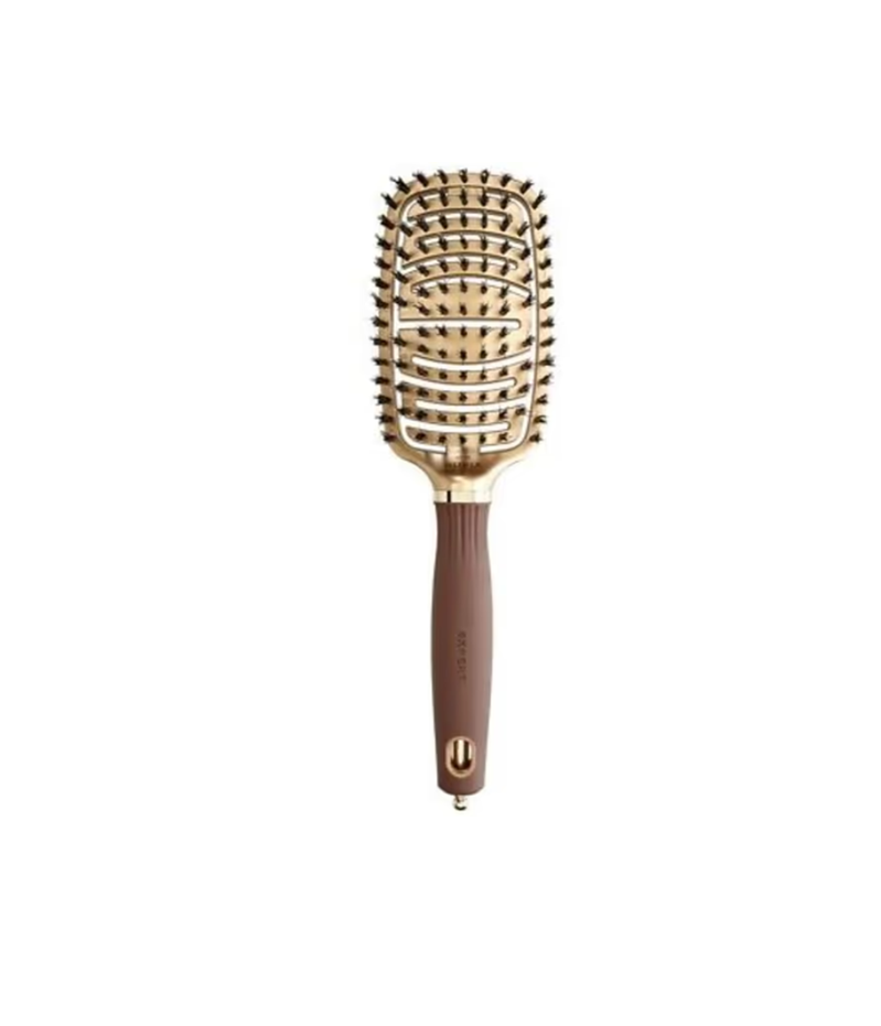 OLIVIA GARDEN EXPERT CARE FLEX BOAR&NYLON BRISTLES GOLG&BOWN სავარცხელი