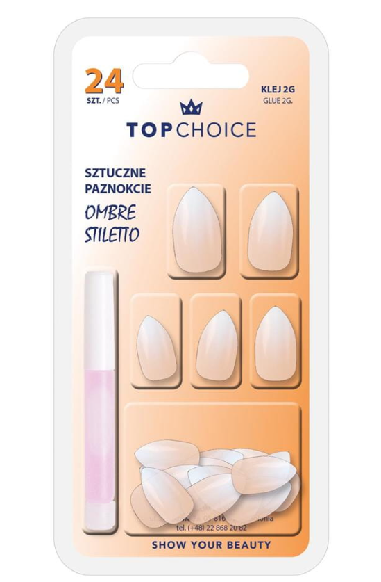 TOP CHOICE ხელოვნური ფრჩხილები 24 ც 