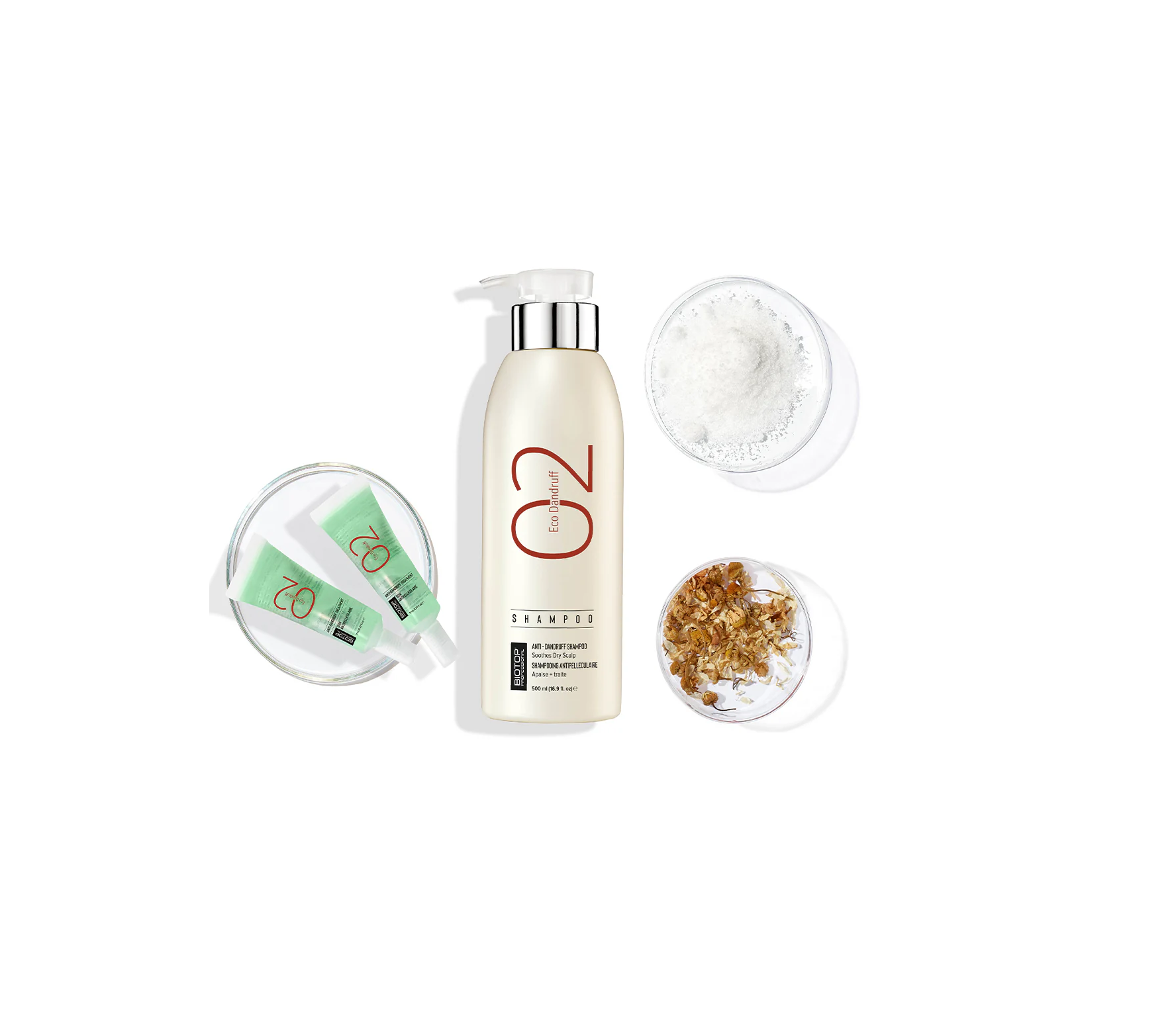 BIOTOP 02 შამპუნი ქერტლის საწინააღმდეგო 250მლ