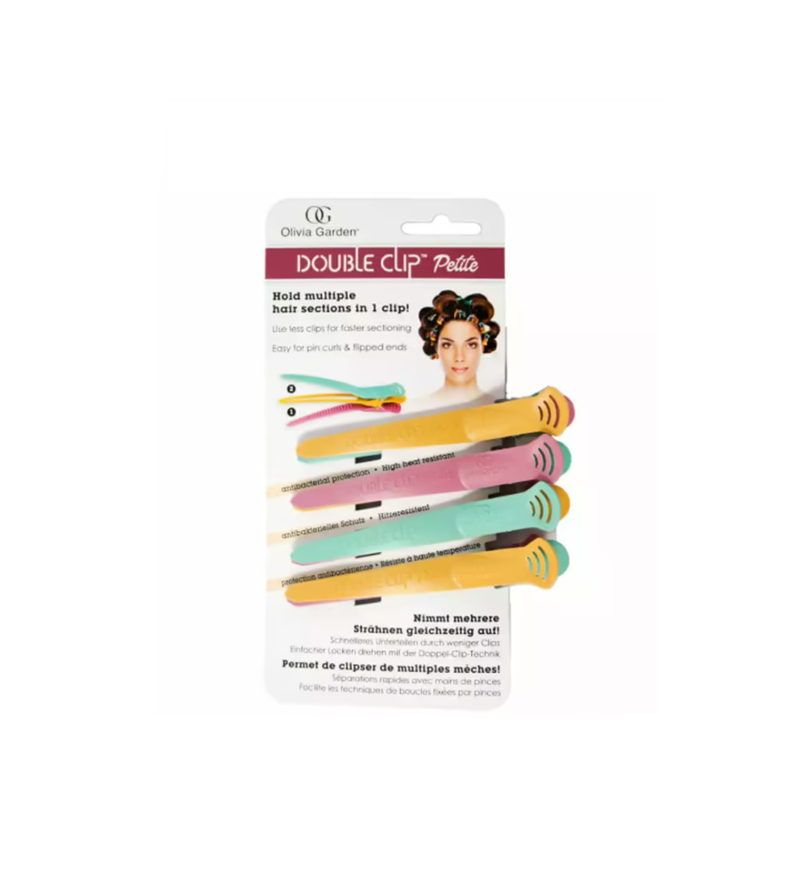 OLIVIA GARDEN DOUBLE CLIP SET OF 4 თმის სამაგრი