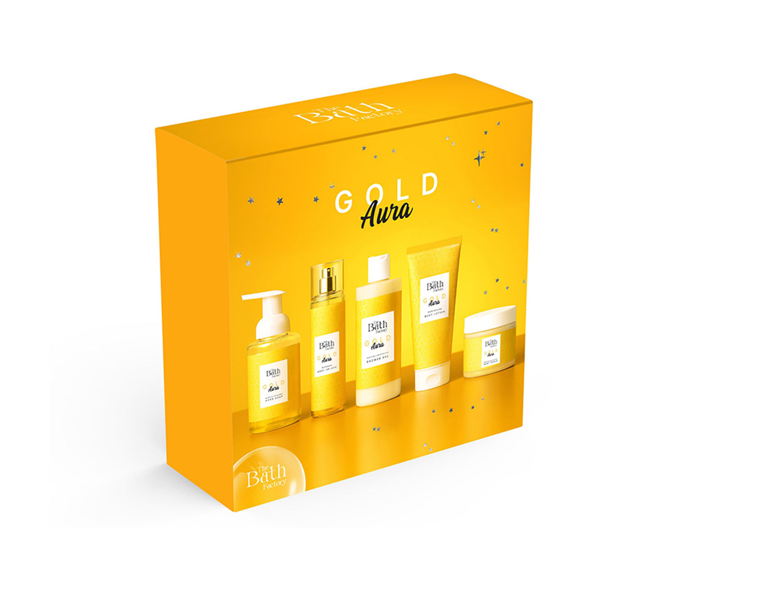 THE BATH FACTORY სასაჩუქრე ნაკრები GOLD AURA 