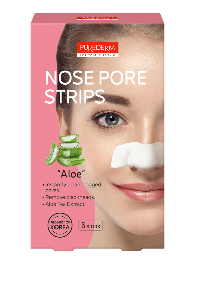 Purederm - ცხვირის ფორების გამწმენდი სტიკერი -ალოე 6 ცალი 