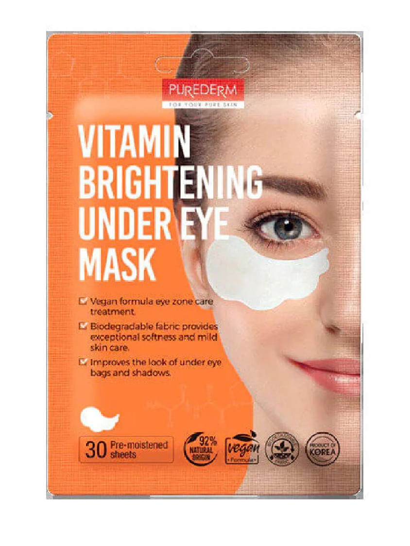 Purederm - თვალის ქვეშ გამაღიავებელი ვიტამინის ნიღაბი - 30x