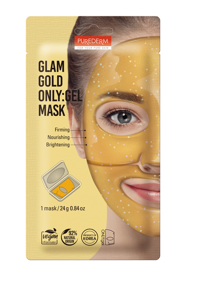 Purederm Gold -  სახის გელ-ნიღაბი 24გრ