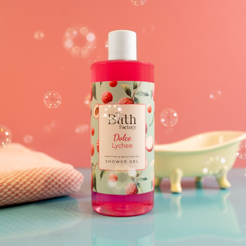 THE BATH FACTORY DOLCE LYCHEE დუშგელი  400მლ. 