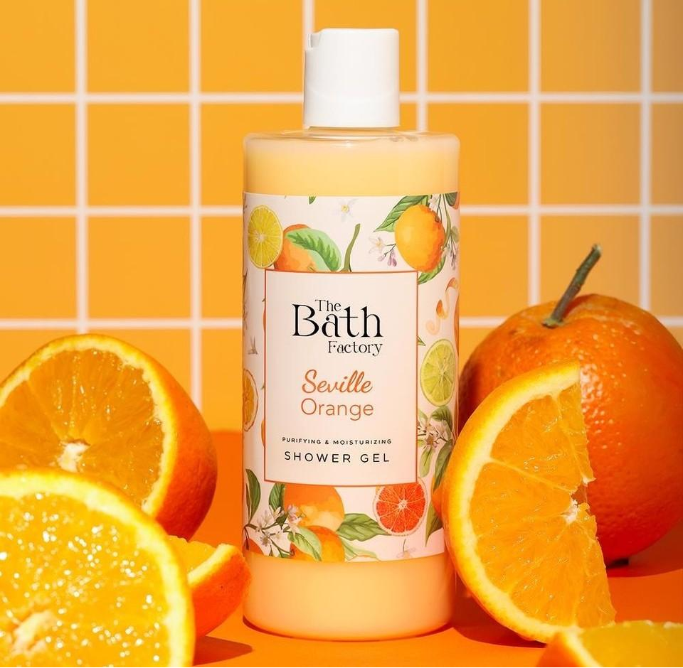 THE BATH FACTORY ORANGE დუშგელი 400მლ.  