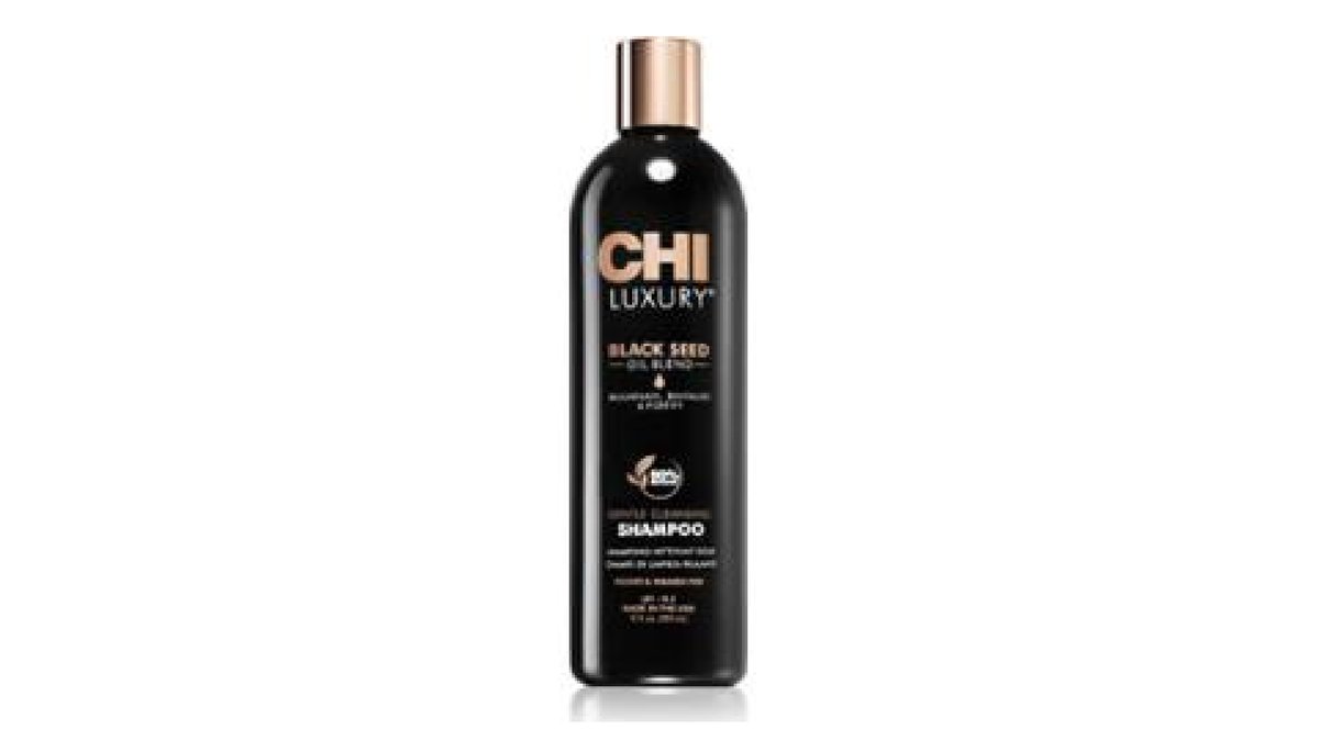 CHI LUXURY შამპუნი შავი კვლიავის ზეთით ყველა ტიპის თმისთვის 355მლ