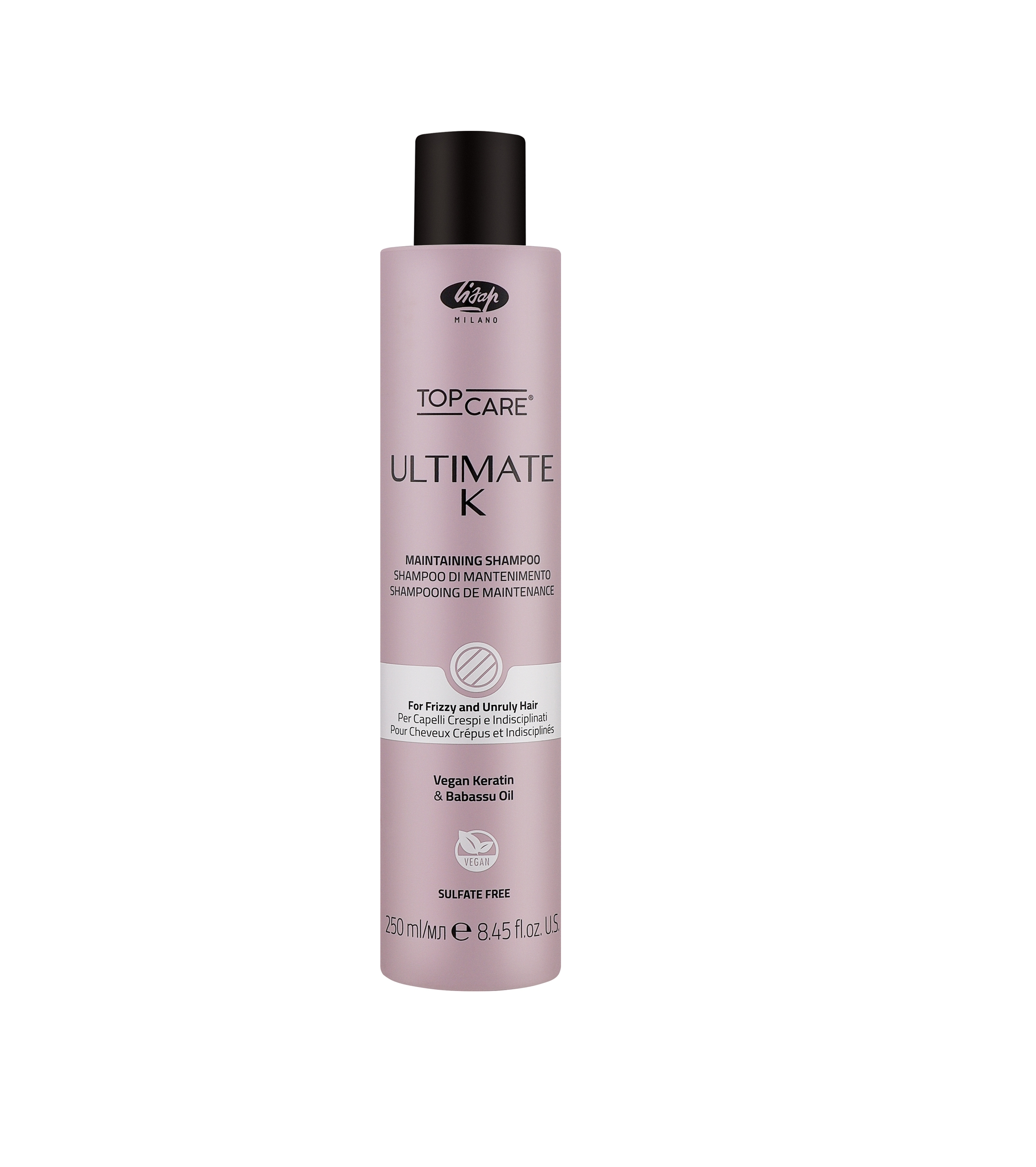 LISAP ULTIMATE K დაუმორჩილებელი თმის შამპუნი 250 მლ